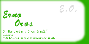 erno oros business card